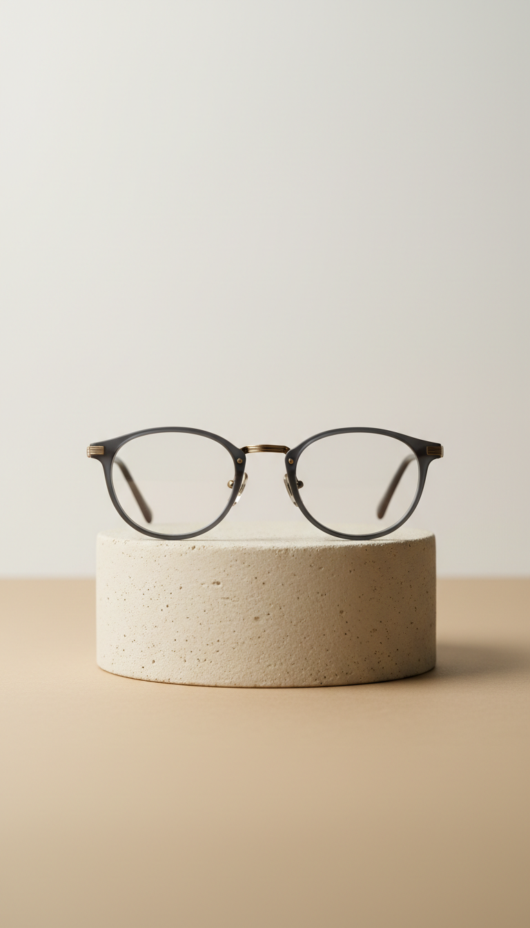 Vintage-inspired round eyeglasses frame